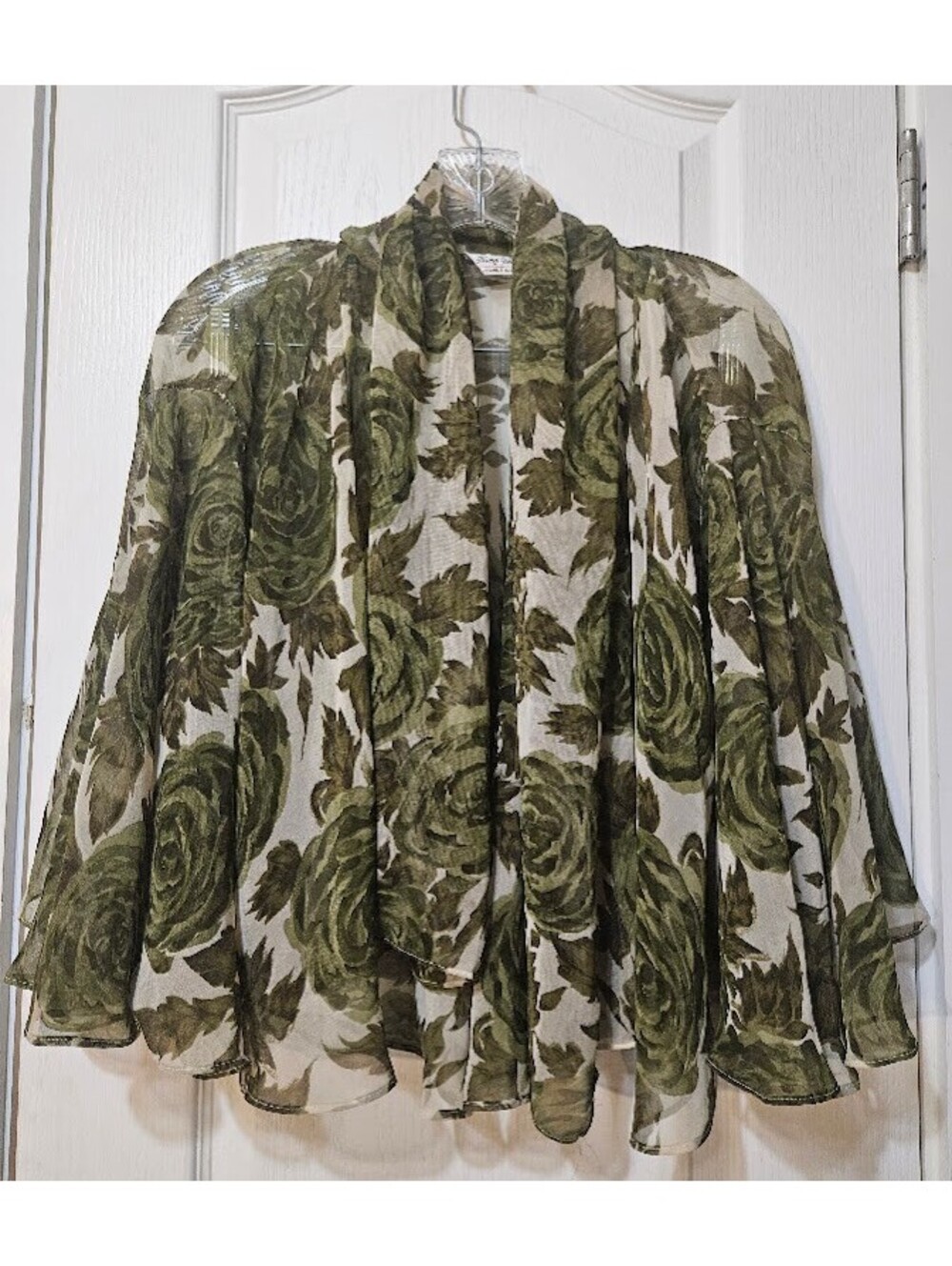 Hung Fashion Floral Sheer Blouse Small Vintage Cottagecore Romantic